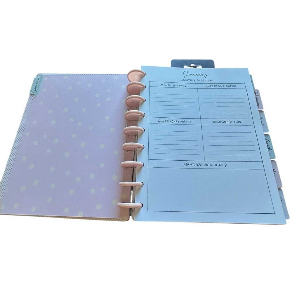 American Crafts Maggie Holmes Floral Day-to-Day Dashboard Disc bound Planner